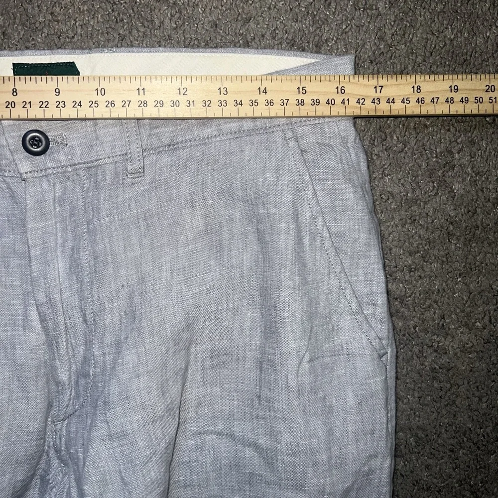 J Crew Oarsman Pants Mens 31x32 Gray Linen Lightweight Beach Casual Summer